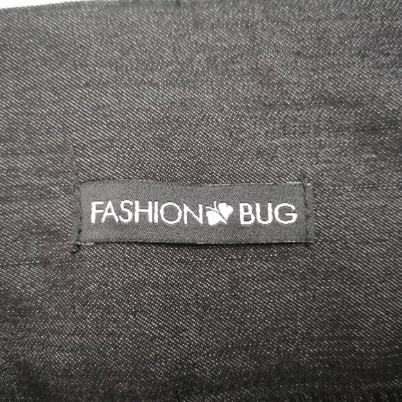 Fashion Bug Ladies Size 14 Black Zipper & 3 Button Closure Flare Leg Dress Pants - Picture 3 of 14